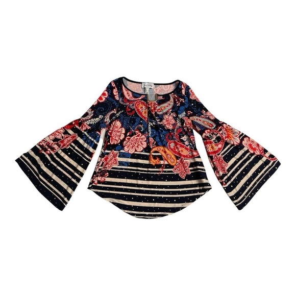 JOSEPH RIBKOFF
Multi/Midnight Blue, Red, Black Paisley and floral Top size 6 - Picture 9 of 16